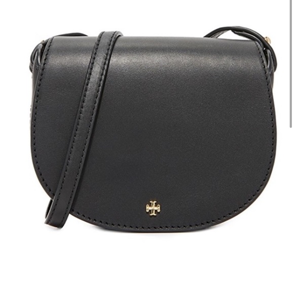New Tory Burch Black Mini Saddle Bag - Picture 4 of 4